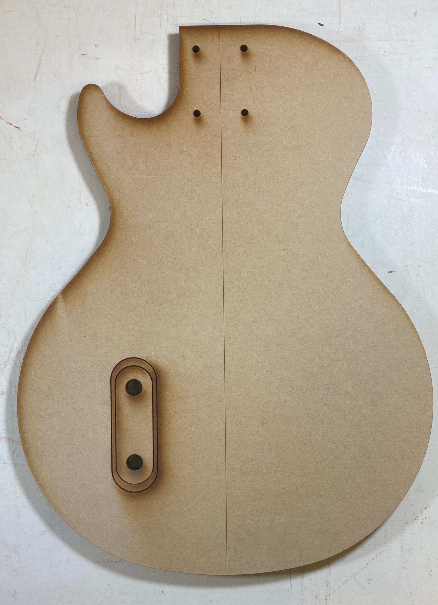 Guitar Template - LP Single Cut Style - P90 Bolt On