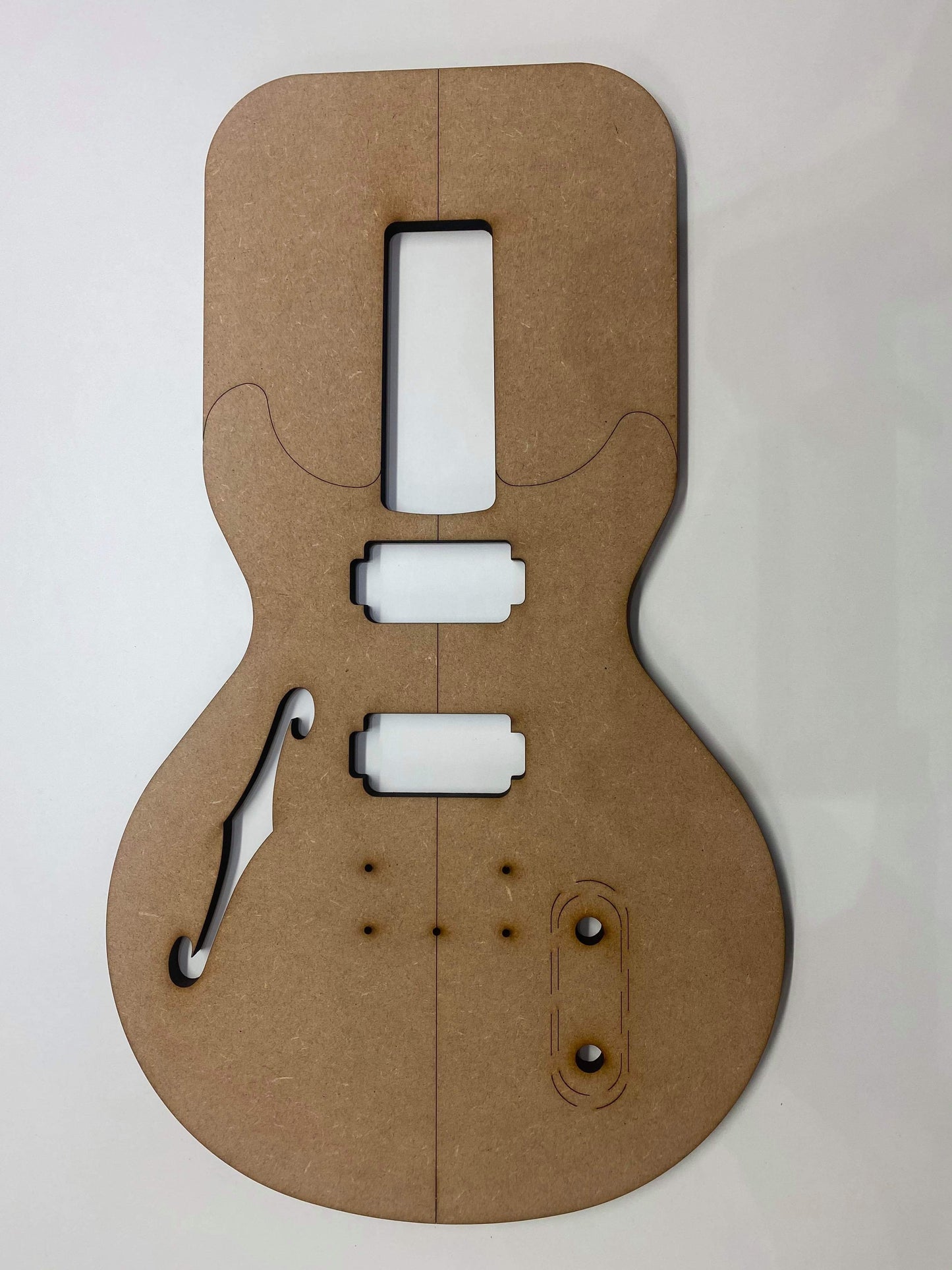 Guitar Template - LP Double Cut Style - HH Thinline Bolt On