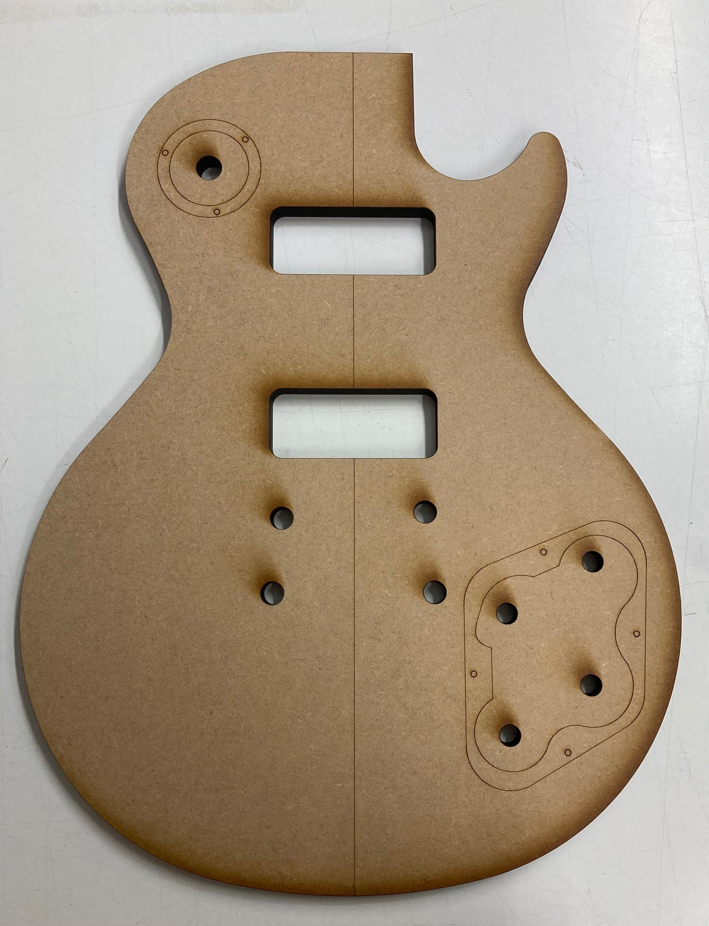 Guitar Template - LP Single Cut Style - Dual P90 Set Neck