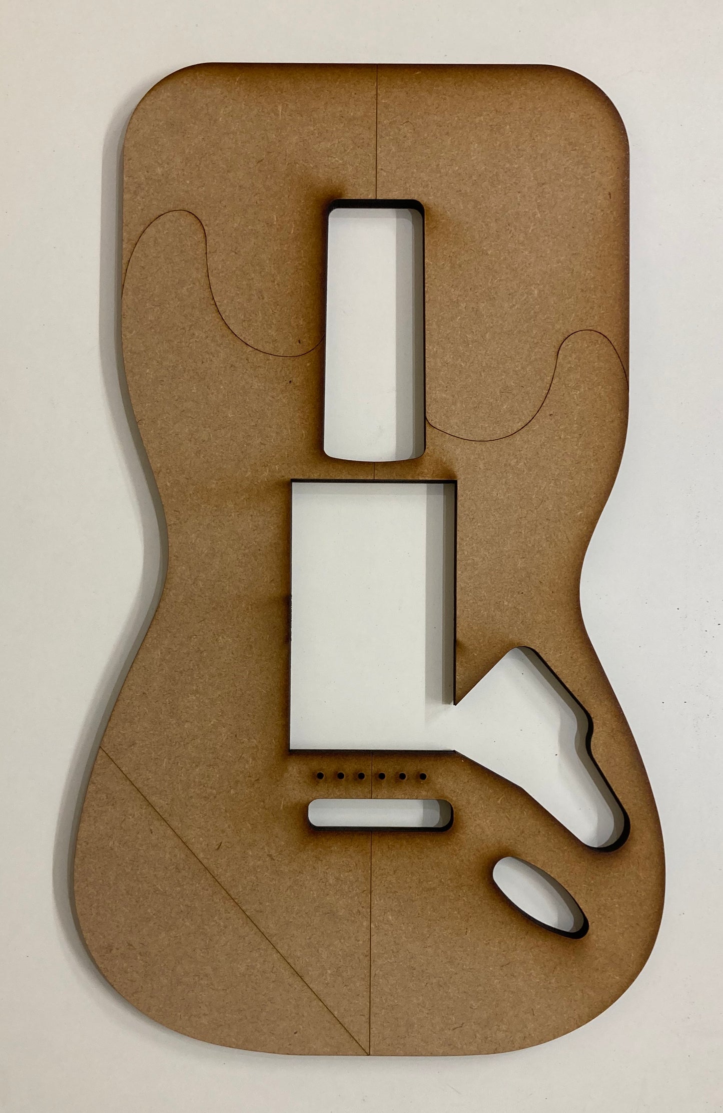 Guitar Template - S Style - Swimming Pool Route Tremolo