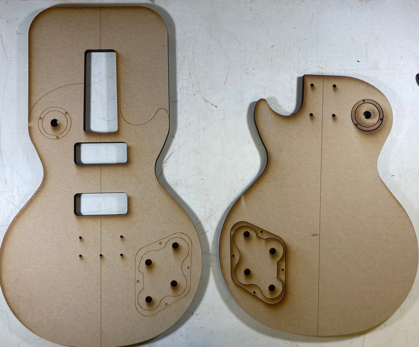 Guitar Template - LP Single Cut Style - Dual P90 Bolt On