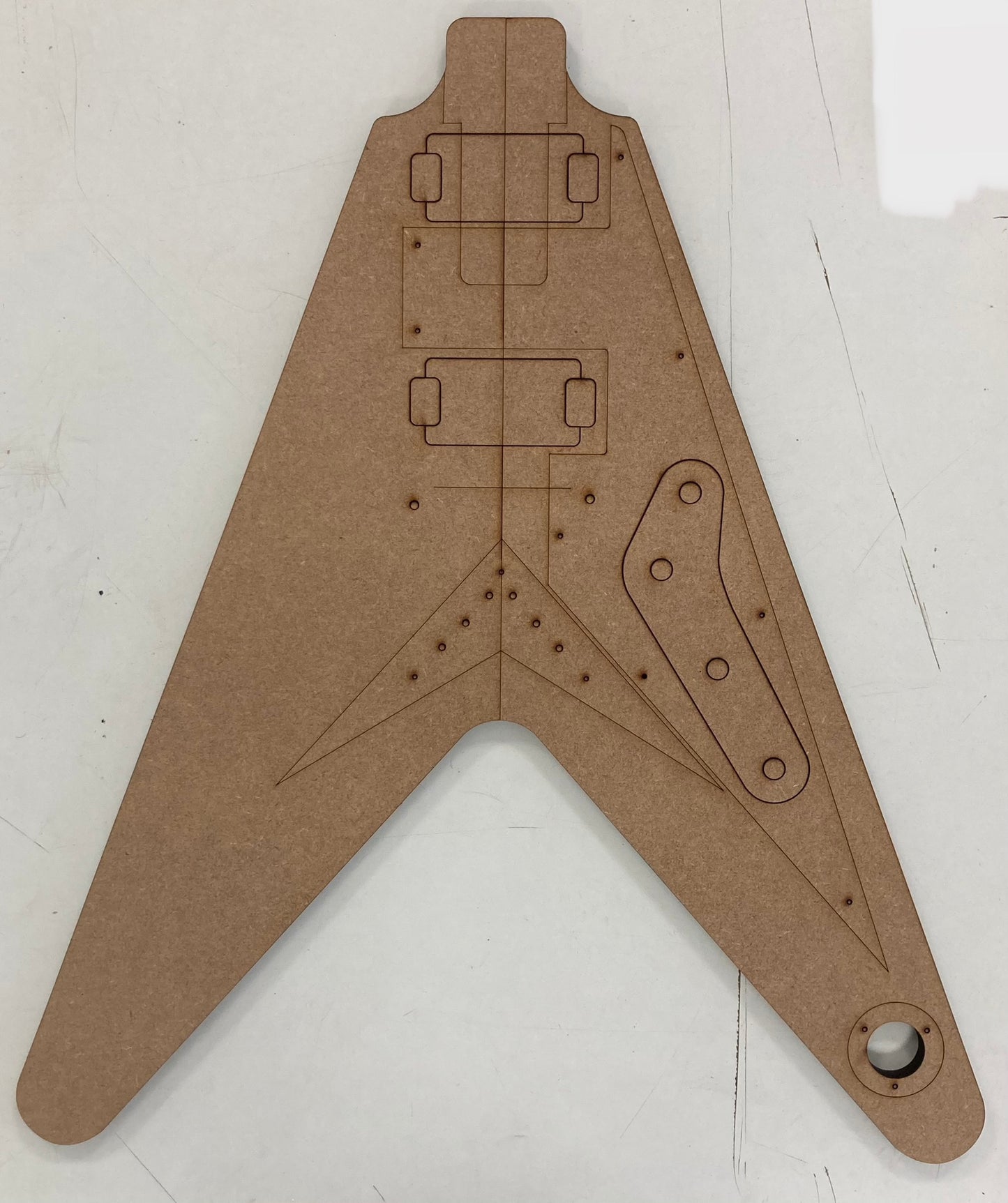 Guitar Template - Flying V Style - 58’ Set Neck