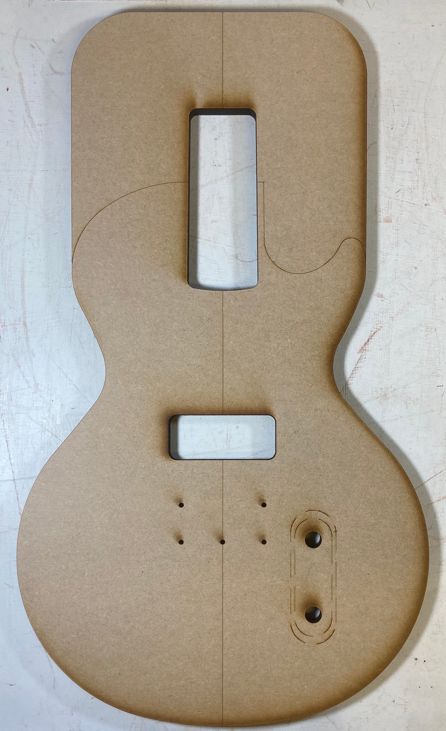 Guitar Template - LP Single Cut Style - P90 Bolt On