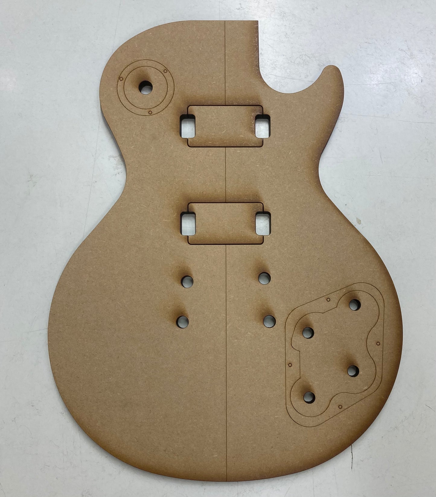 Guitar Template - LP Single Cut Style - HH Set Neck