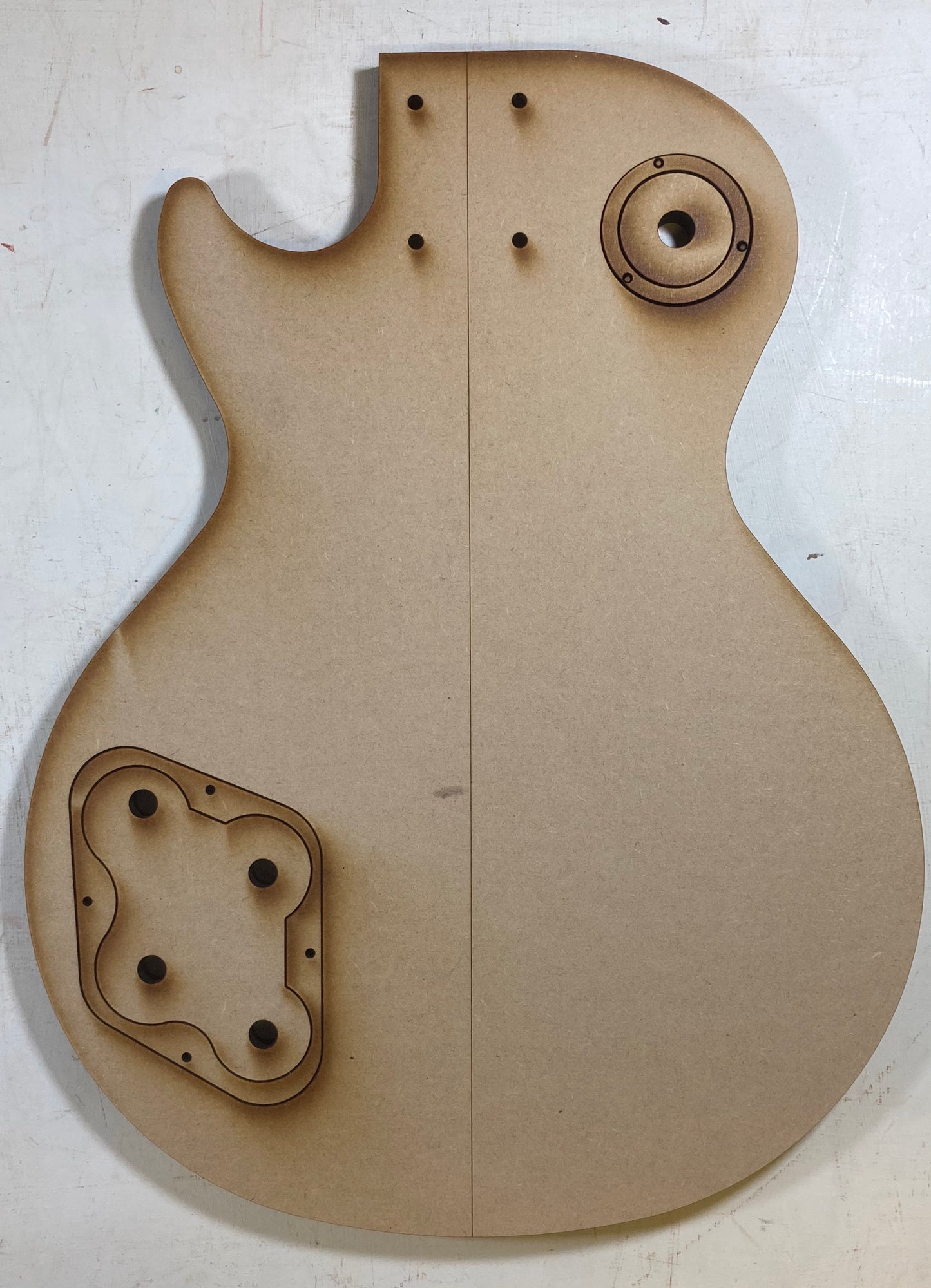 Guitar Template - LP Single Cut Style - HH Bolt On