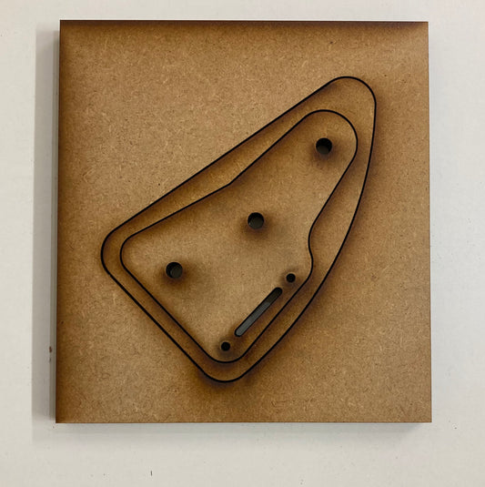 Guitar Template - S Style - Rear Control Cavity