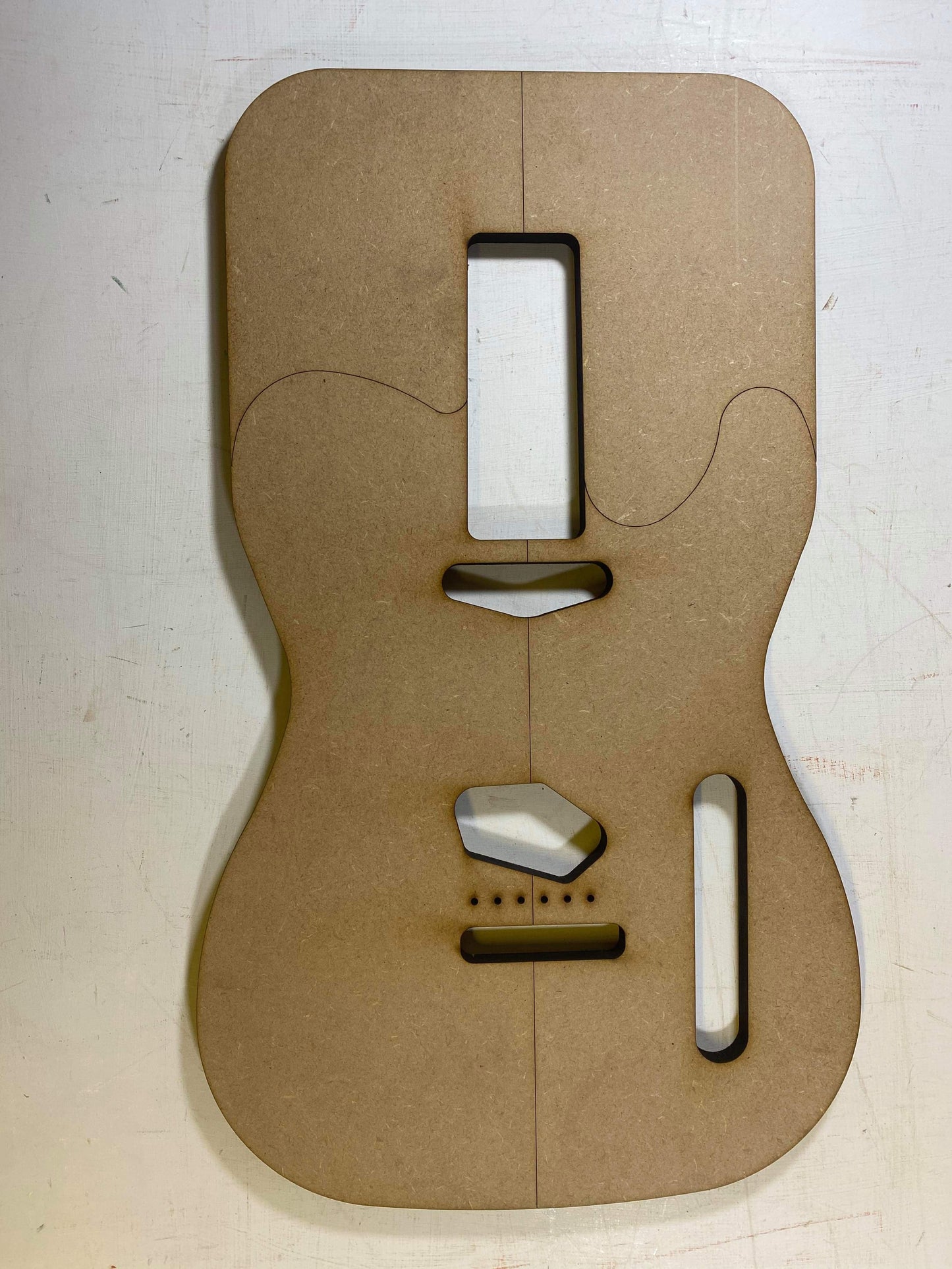 Guitar Template - T Style - Tremolo