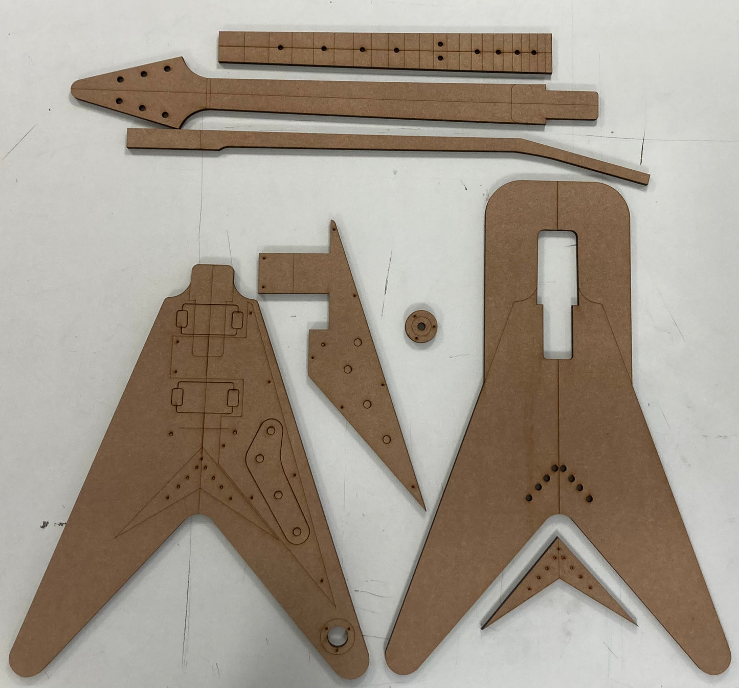 Guitar Template - Flying V Style - 58’ Set Neck
