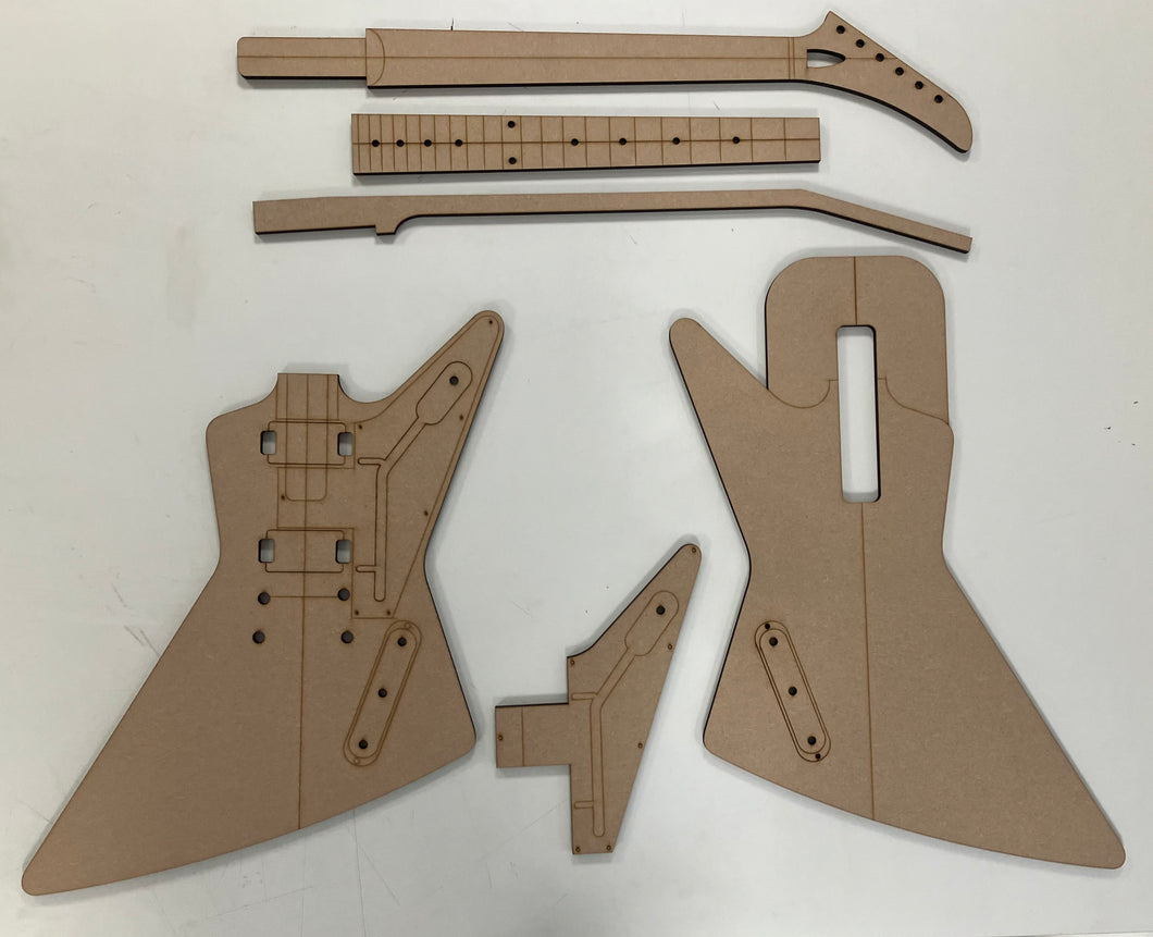 Guitar Template - Explorer Style - 58’ Set Neck