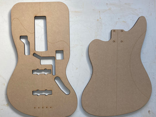 Guitar Template - Jaguar Bass Style - Standard