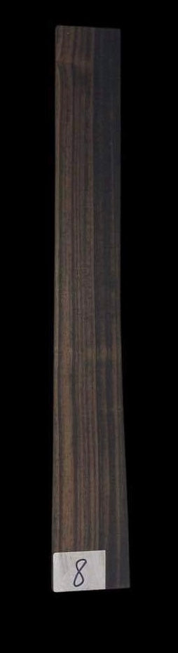 Electric Fretboard Blank - Indian Striped Ebony #8