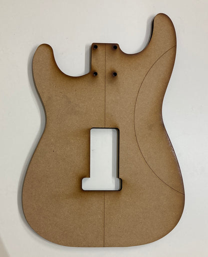 Guitar Template - S Style - Swimming Pool Route Tremolo