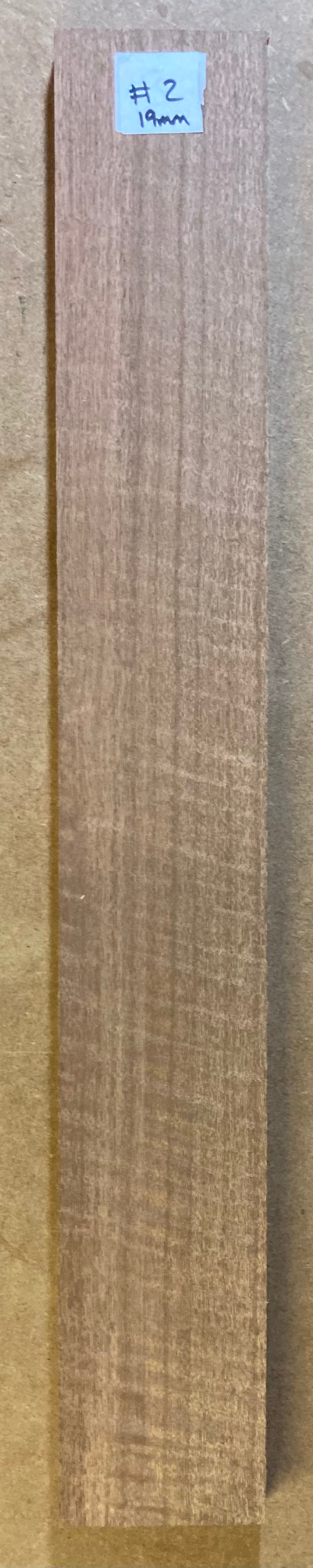 Electric Neck Blank - Rippled Meranti #2 (19mm)