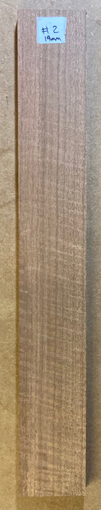 Electric Neck Blank - Rippled Meranti #2 (19mm)