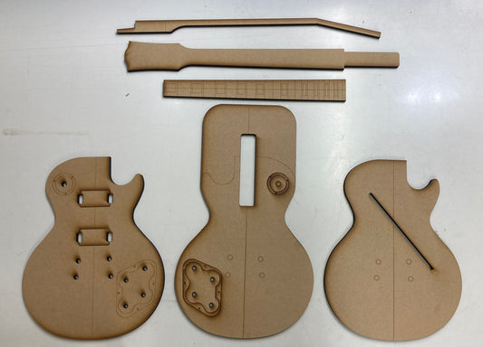 Guitar Template - LP Single Cut Style - HH Set Neck