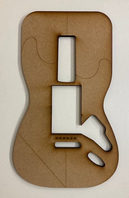 Guitar Template - S Style - Swimming Pool Route Tremolo