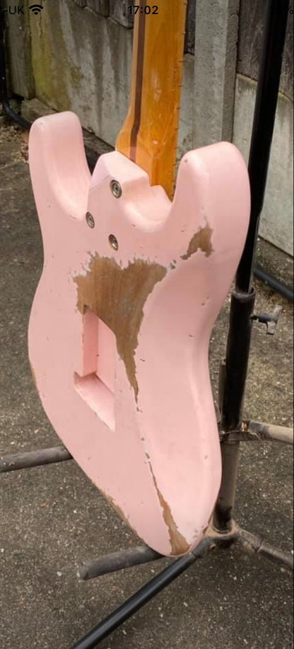 Relic Shell Pink Stratocaster Style Guitar Kit