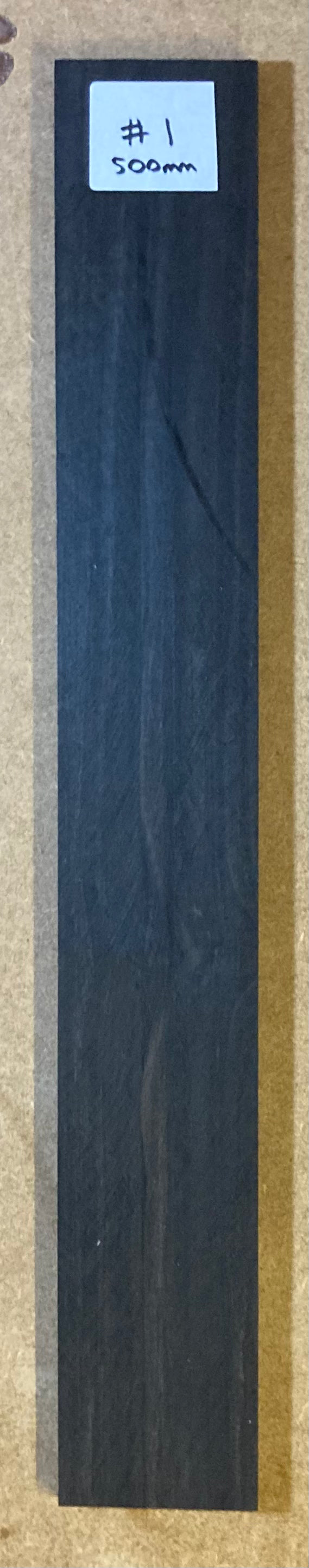 Electric Fretboard Blank - Macassar Ebony #1 (500mm)
