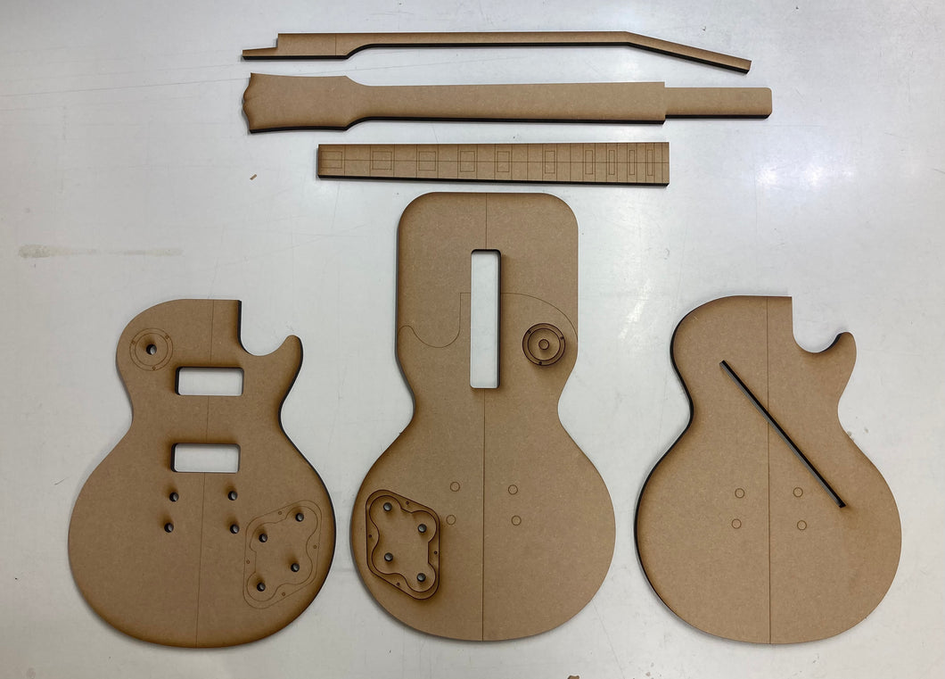 Guitar Template - LP Single Cut Style -  Dual P90 Set Neck