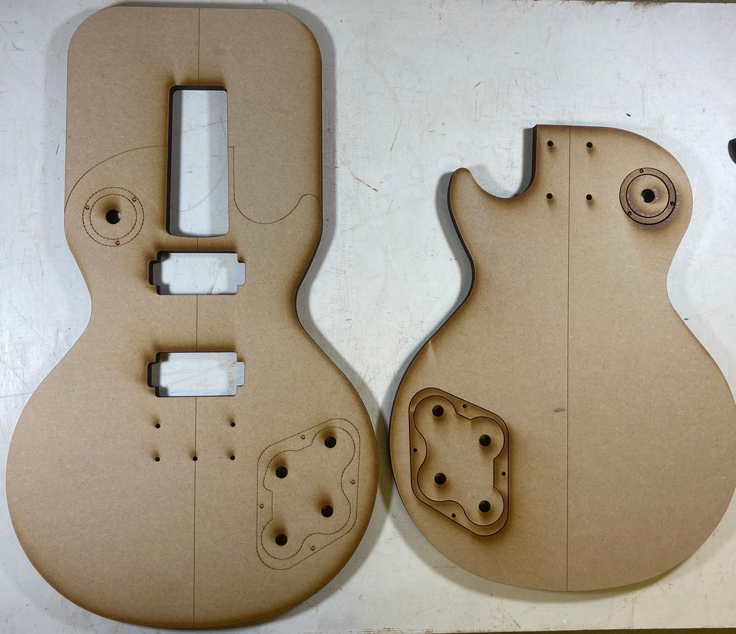 Guitar Template - LP Single Cut Style - HH Bolt On