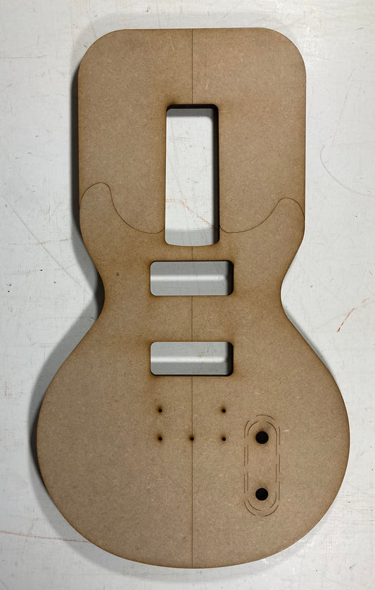 Guitar Template - LP Double Cut Style - P90/P90 Bolt On