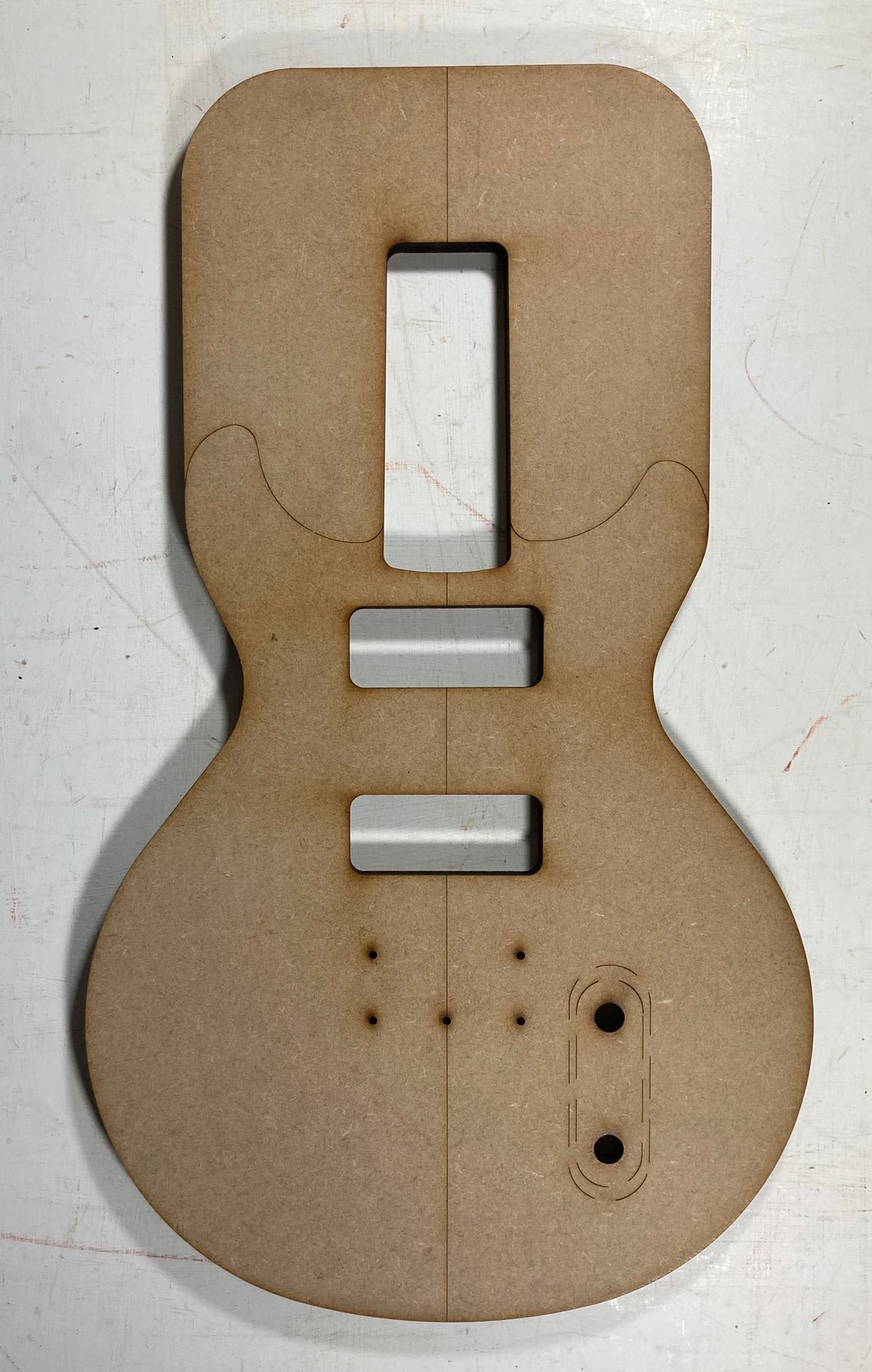 Guitar Template - LP Double Cut Style - P90/P90 Bolt On