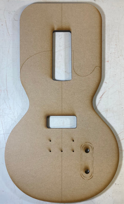 Guitar Template - LP Single Cut Style - P90 Bolt On