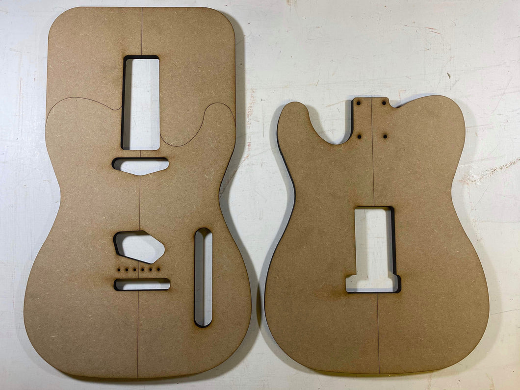 Guitar Template - T Style - Tremolo