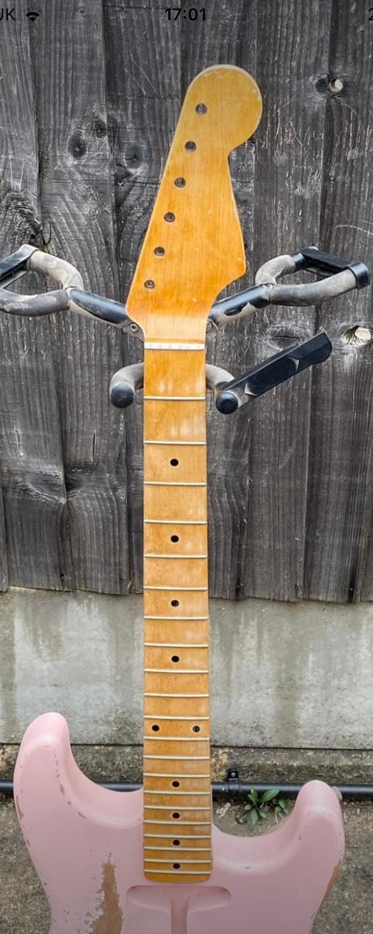 Relic Shell Pink Stratocaster Style Guitar Kit
