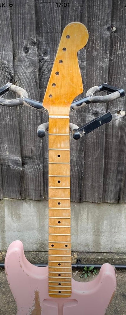 Relic Shell Pink Stratocaster Style Guitar Kit