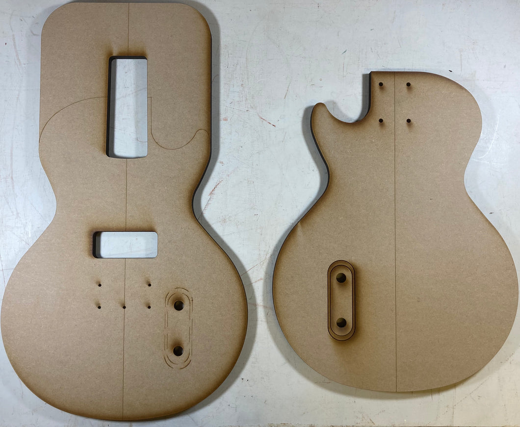 Guitar Template - LP Single Cut Style - P90 Bolt On