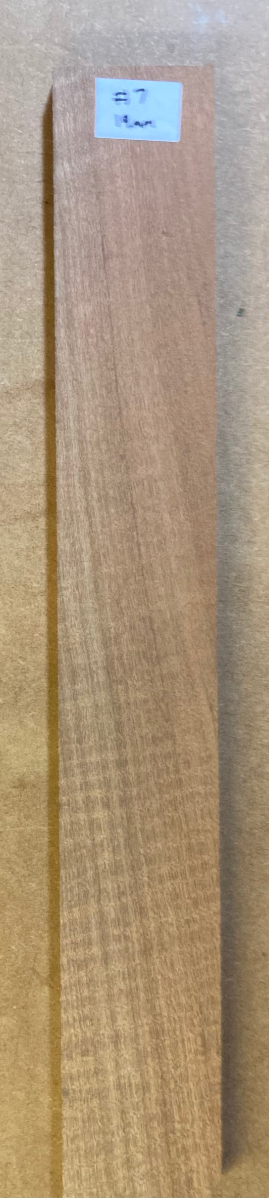 Electric Neck Blank - Rippled Meranti #7 (19mm)