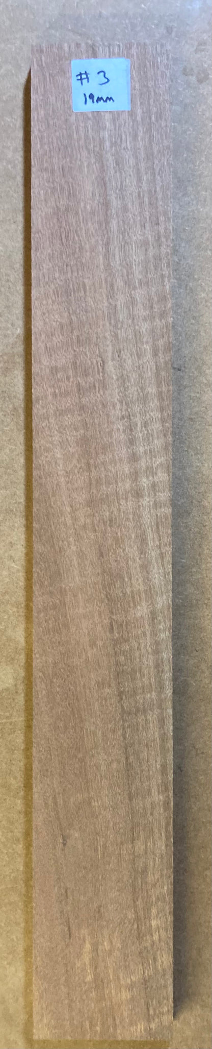 Electric Neck Blank - Rippled Meranti #3 (19mm)