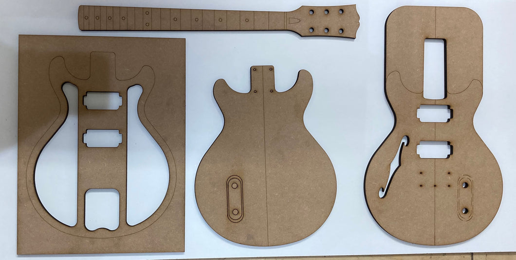 Guitar Template - LP Double Cut Style - HH Thinline Bolt On