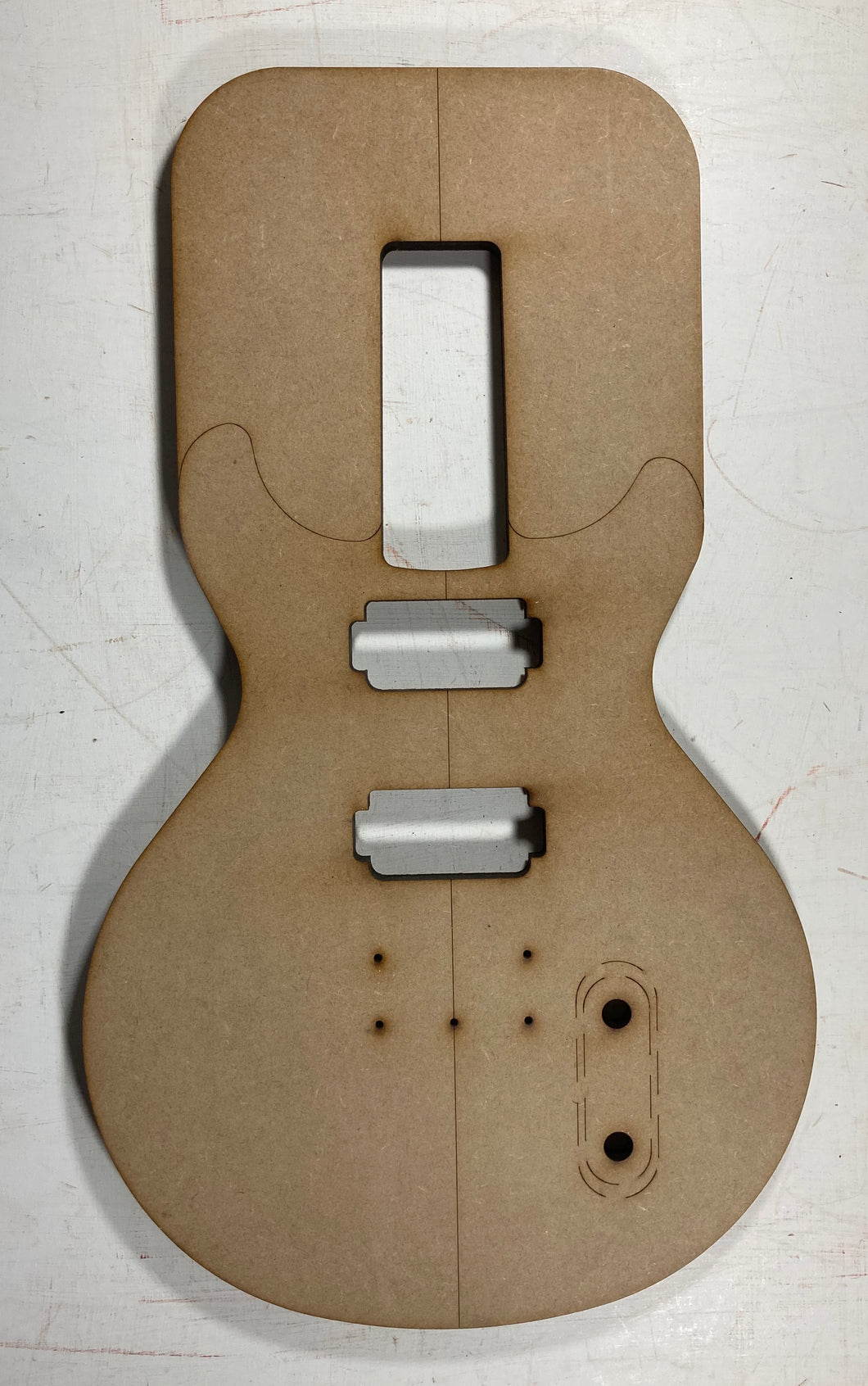 Guitar Template - LP Double Cut Style - HH Bolt On